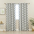 Aurora Home Arrow Room-Darkening Grommet Curtain Panel Pair