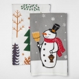 Wondershop 2pk Kitchen Towel- Snowman