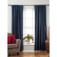 Navy Blue Rod Pocket Velvet Curtain / Drape / Panel - Piece
