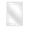 Trellis Wall Mirror - White - Benzara - N/A