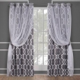 ATI Home Carmela Layered Blackout and Sheer Curtain Panel Pair w/ Grommet Top
