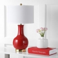 Safavieh Lighting 27.5-inch Louvre Red Table Lamp