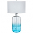 Cyan Design Cabra Table Lamp with CFL Bulb Cabra 1 Light Accent Table Lamp with White Shade - Blue