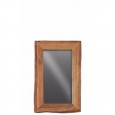 Wood Rectangular Wall Live Edge Mirror Small - Brown