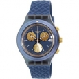 Swatch Men's Irony SVCN4006 Blue Rubber Swiss Quartz Fashion Watch