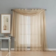 Window Elements Sheer Voile 216-inch Curtain Scarf - 54 x 216 in.
