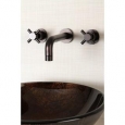 Wall-mount Oil Rubbed Bronze Vessel Bathroom Faucet