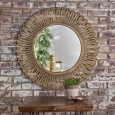 Drema Round Wall Mirror by Christopher Knight Home