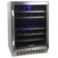 EdgeStar CWR461DZ 24 Inch Wide 46 Bottle Built-In Wine Cooler with Dual Cooling Zones