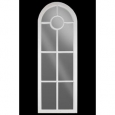 Cool and Contemporary Wall Mirror with Arched Top Window-White