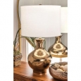 Watch Hill 23'' Hazel Ceramic Linen Shade Golden Vase Table Lamp