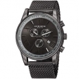 Akribos XXIV Men's Swiss Quartz Chronograph Stainless Steel Mesh Strap Watch - Grey