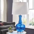 Kinsey Blue Glass Table Lamp by iNSPIRE Q Bold