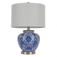 20-inch Blue and White Ceramic Table Lamp