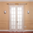 Exclusive Fabrics White Faux Organza Sheer Curtain Panel Pair