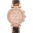 Michael Kors MK5538 Women's Chronograph Parker Tortoise Rose Gold-Tone Bracelet Watch