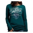 Harley-Davidson Women's Powerful Chrome Soul Long Sleeve                          Shirt, Green 5V32-HD05
