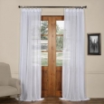 Exclusive Fabrics Solid Faux Linen Sheer Curtain Panel