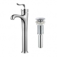 KRAUS Coda Single Hole Single-Handle Bathroom Faucet with Matching Pop-Up Drain