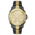 Jbw Men's Jet Setter Gold-Plated Stainless Steel Case Diamond Accented Watch