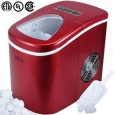 Della Portable Ice Maker w/Easy-Touch, Yield Up To 26 Pounds of Ice Daily (Red)