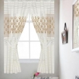 Seraphina Gold Medallion Embroidered 54-Inch Window Curtain Panel (Pair)