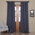 Exclusive Fabrics Bellino Blue Blackout Curtain Panel (As Is Item)