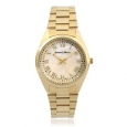 Journee Collection Link Band Round Face Watch