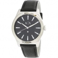 Armani Exchange Men's AX2325 Silver Leather Japanese Quartz Fashion Watch