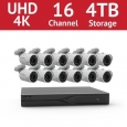LaView 16 Channel UHD 4K IP NVR with (12) 4MP Bullet Cameras and a 4TB HDD