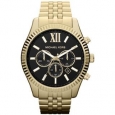 Michael Kors Men's MK8286 Lexington Chronograph Black Dial GoldTone Watch