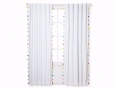 Tassel Light Blocking Window Curtain White (84"x42") - Pillowfort