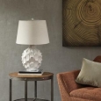 INK+IVY Romona White 27.5-inch Table Lamp with White Tapered Shade