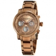 Akribos XXIV Women's Rosetone Quartz Chronograph Stainless Steel Bracelet Watch