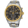 Seiko Men's SSC392 Grey Chronograph Dial Two-tone Titanium Bracelet Solar Watch