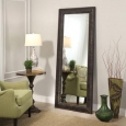 Abbyson Delano Leather 70-inch Floor Mirror