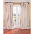 Exclusive Fabrics Ivory Velvet Blackout Extra Wide Curtain Panel Ivory 100 x 96 (As Is Item)