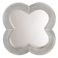 Grey Clover Mirror With Wood Frame