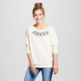 Women's Embroidered Knit Sweatshirt - Knox Rose Oatmeal Xl