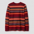 Boys' Long Sleeve Stripe T-Shirt - Cat & Jack Red M