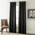 Amrapur Overseas Faux Silk Blackout Curtain Panel Pair