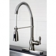 American Classic Modern Satin Nickel Spiral Pull-down Kitchen Faucet