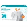 Flex Fit Tall Kitchen Drawstring Bags 13gal - 65ct - up & up, White