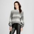 Who What Wear Women's Cocoon Sleeve Neck Sweater - Gray - Size:xl
