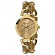 Akribos XXIV Women's Multifunction Mesh Link Gold-Tone Bracelet Watch - Gold