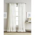 Hourglass White Embroidered Sheer Curtain Panel
