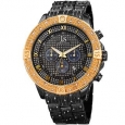 Joshua & Sons Men's Chronograph Quartz Crystal Black/ Gold-Tone Bracelet Watch