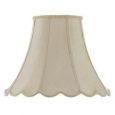 Cal Lighting Vertical Piped Scallop 14-inch Bell Shade
