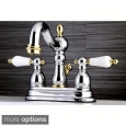 Victorian High Spout Chrome/ Polished Brass Bathroom Faucet
