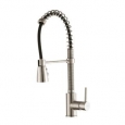 KRAUS Commercial-Style Single-Handle Kitchen Faucet with Pull Down Three-Function Sprayer